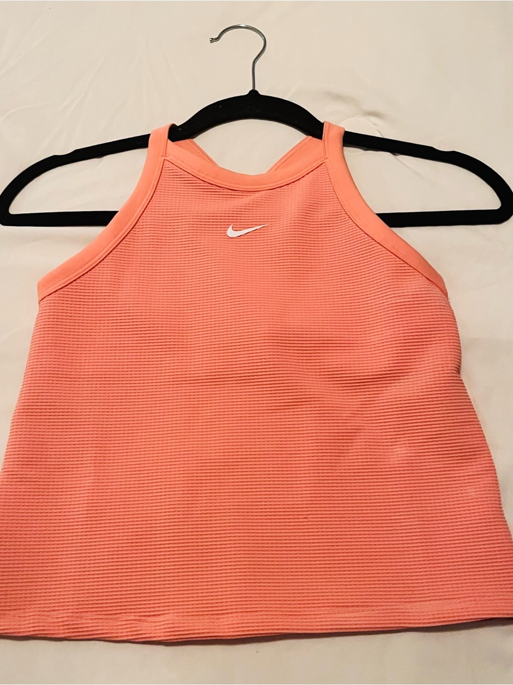 Nike girls coral Ribbed Halter Tank Top